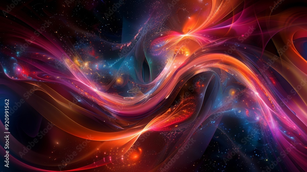 Glowing nebula and gaseous space plasma collide background. Glowing nebula and gaseous space plasma collide background.
