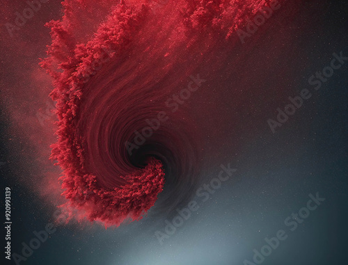 Wallpaper Mural A red swirl of smoke is blowing through the sky Torontodigital.ca