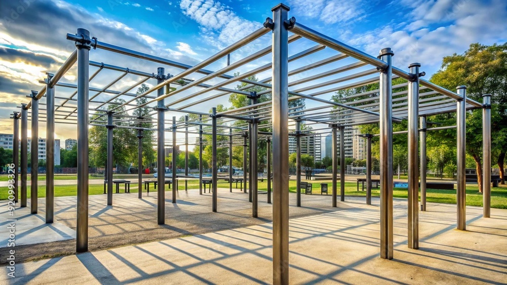 Steel and Concrete Symphony: A Calisthenics Park's Architectural Embrace Generative AI Steel and Concrete Symphony: A Calisthenics Park's Architectural Embrace Generative AI