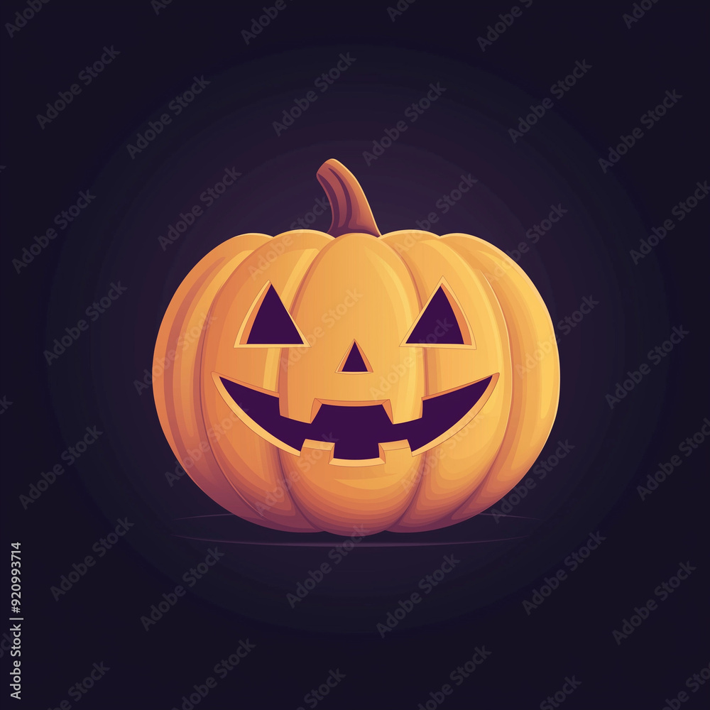 jack-o'-lantern illustration on dark background jack-o'-lantern illustration on dark background