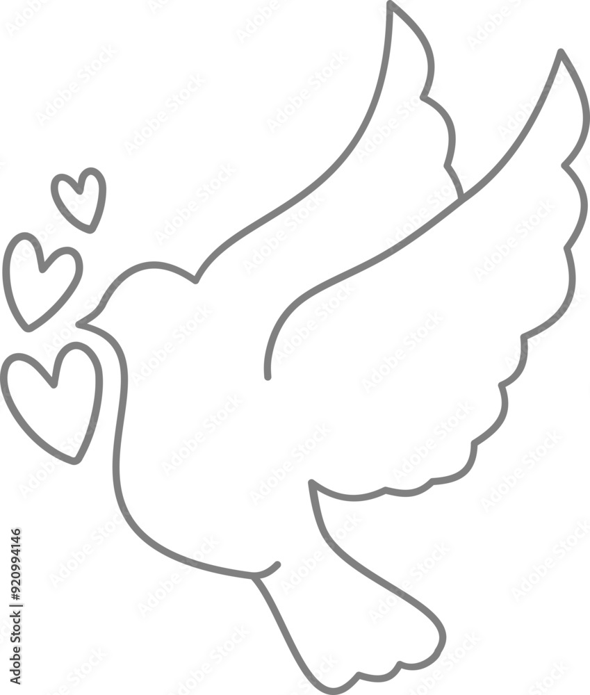 Fototapeta premium Dove Vector Illustration