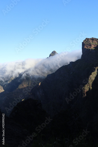 clouds over the mountains