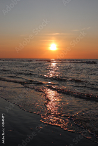 sunset over the sea