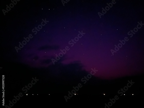 northern light at beach