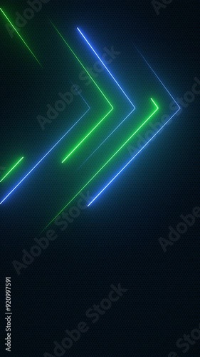 Wallpaper Mural Vertical video - trendy gaming technology background with glowing green and blue neon light beams. Stylish futuristic tech animation with copy space. Full HD and looping motion background. Torontodigital.ca