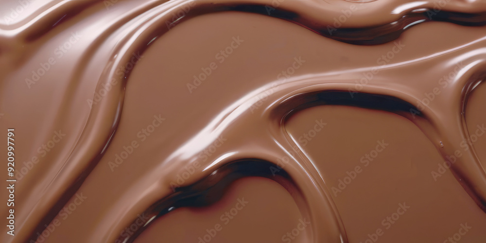background wavy surface of liquid chocolate