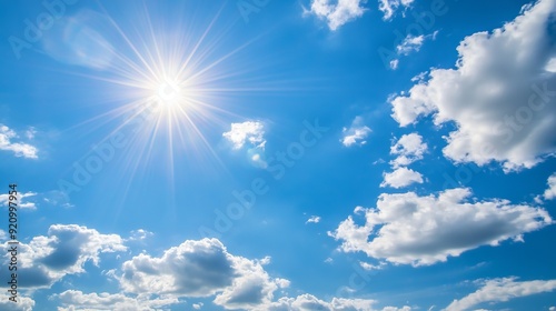Bright Sunny Sky with Clouds