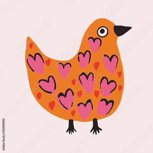 Vector quirky crying valentine's heart, groovy cute comic character. Boho doodle modern print, funny hand-drawn playful art