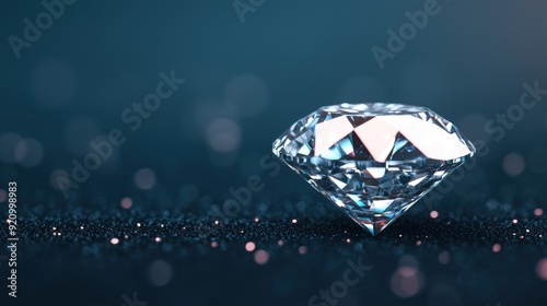 Futuristic Diamond Propulsion Technology in High-Tech Space Design with Copy Space, 8K Resolution, and High Detail