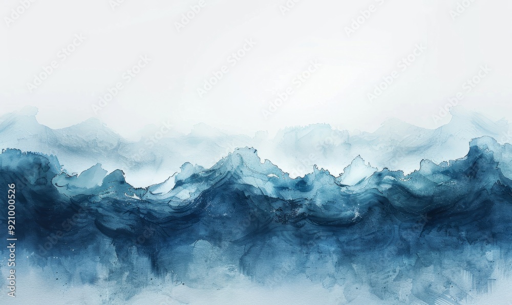 A large body of water with blue waves A large body of water with blue waves