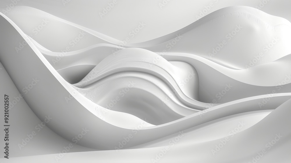 Fototapeta premium Abstract White Wave Design