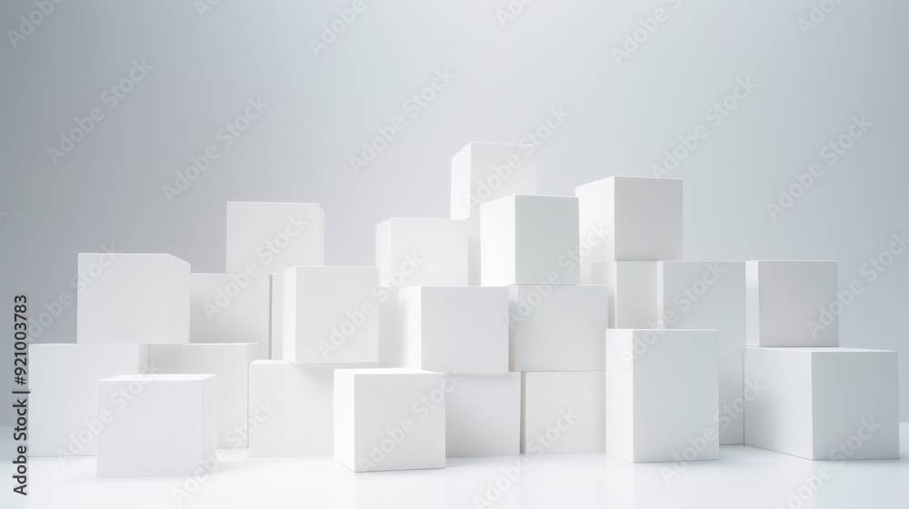 Collection of blocks of various sizes, arranged in a seemingly random pattern. Depth and complexity. Modern art, architecture visualization, complexity and organized chaos. Cubes Background. Collection of blocks of various sizes, arranged in a seemingly random pattern. Depth and complexity. Modern art, architecture visualization, complexity and organized chaos. Cubes Background.