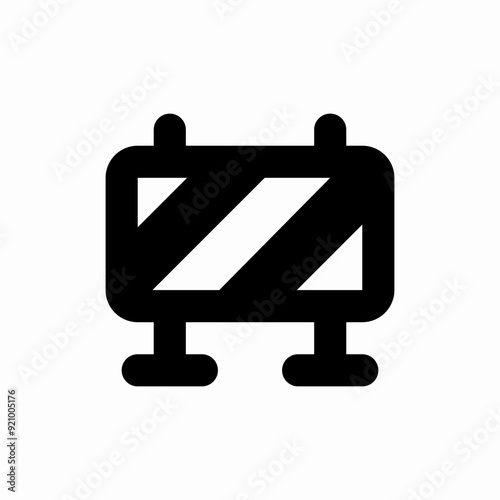 road barrier construction icon sign