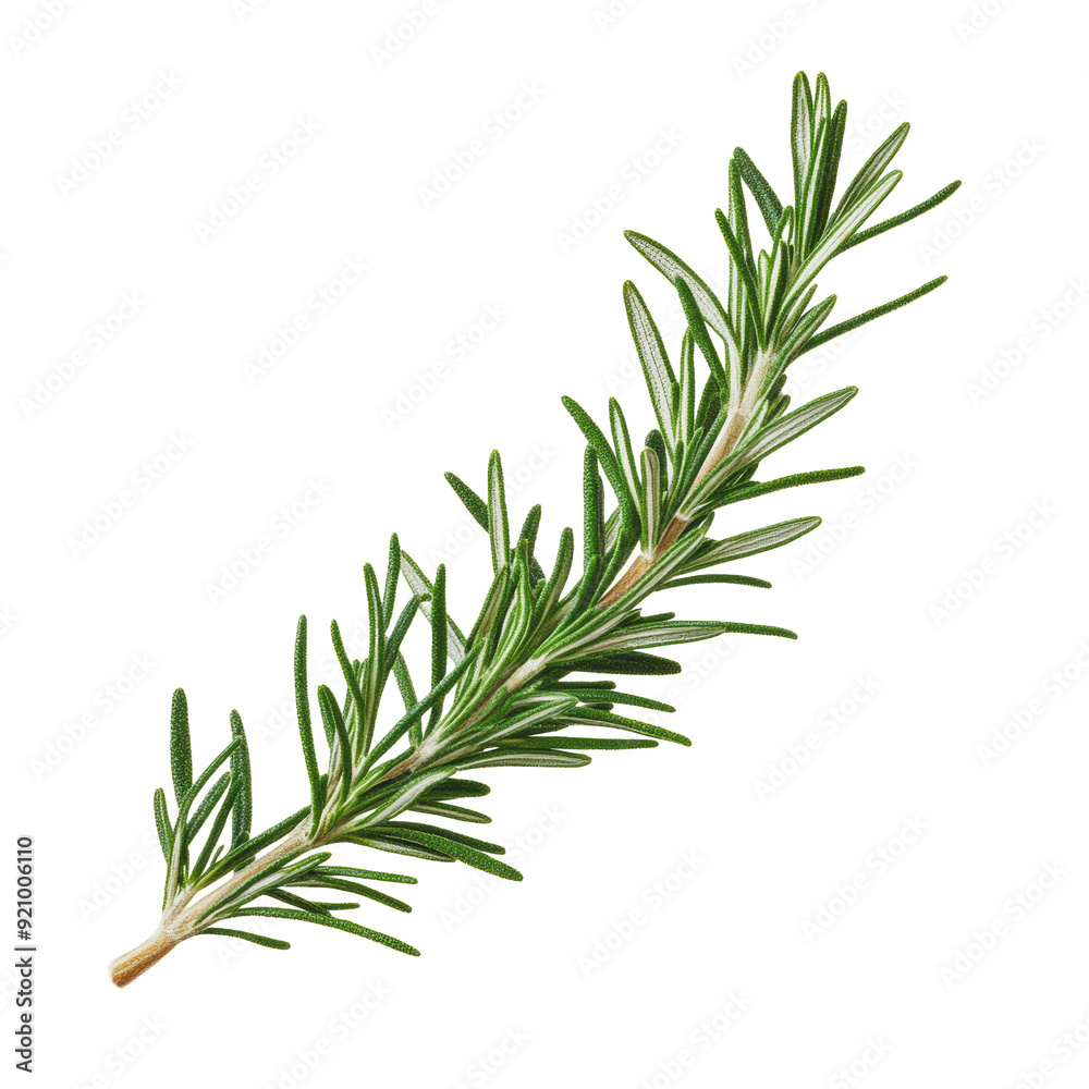 PNG Fresh rosemary sprig on a white background