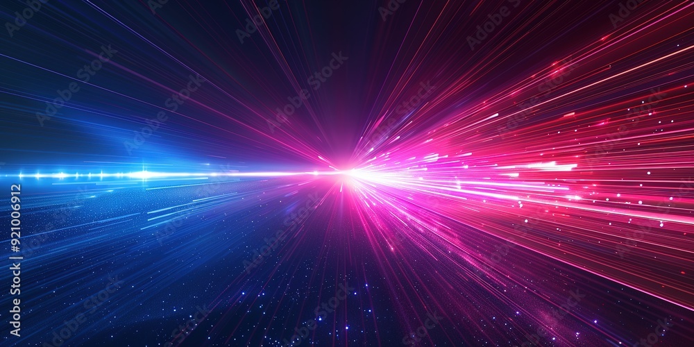 Abstract colorful light beams on a dark background. Abstract colorful light beams on a dark background.