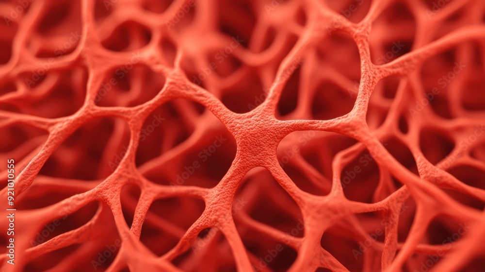Delicate Nerve Endings in Skin Sensory Response Close-Up with Copy Space, 8K High Detail
