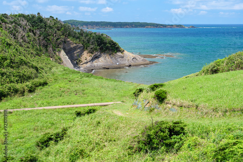 夏の長崎県対馬市の殿崎の風景 photo