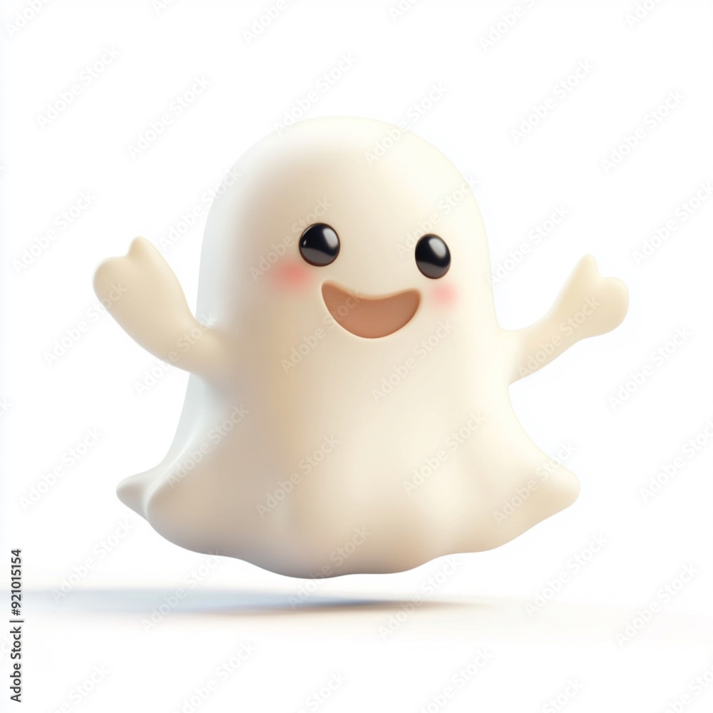 3D Cartoon Cute Funny Ghost 3D Cartoon Cute Funny Ghost