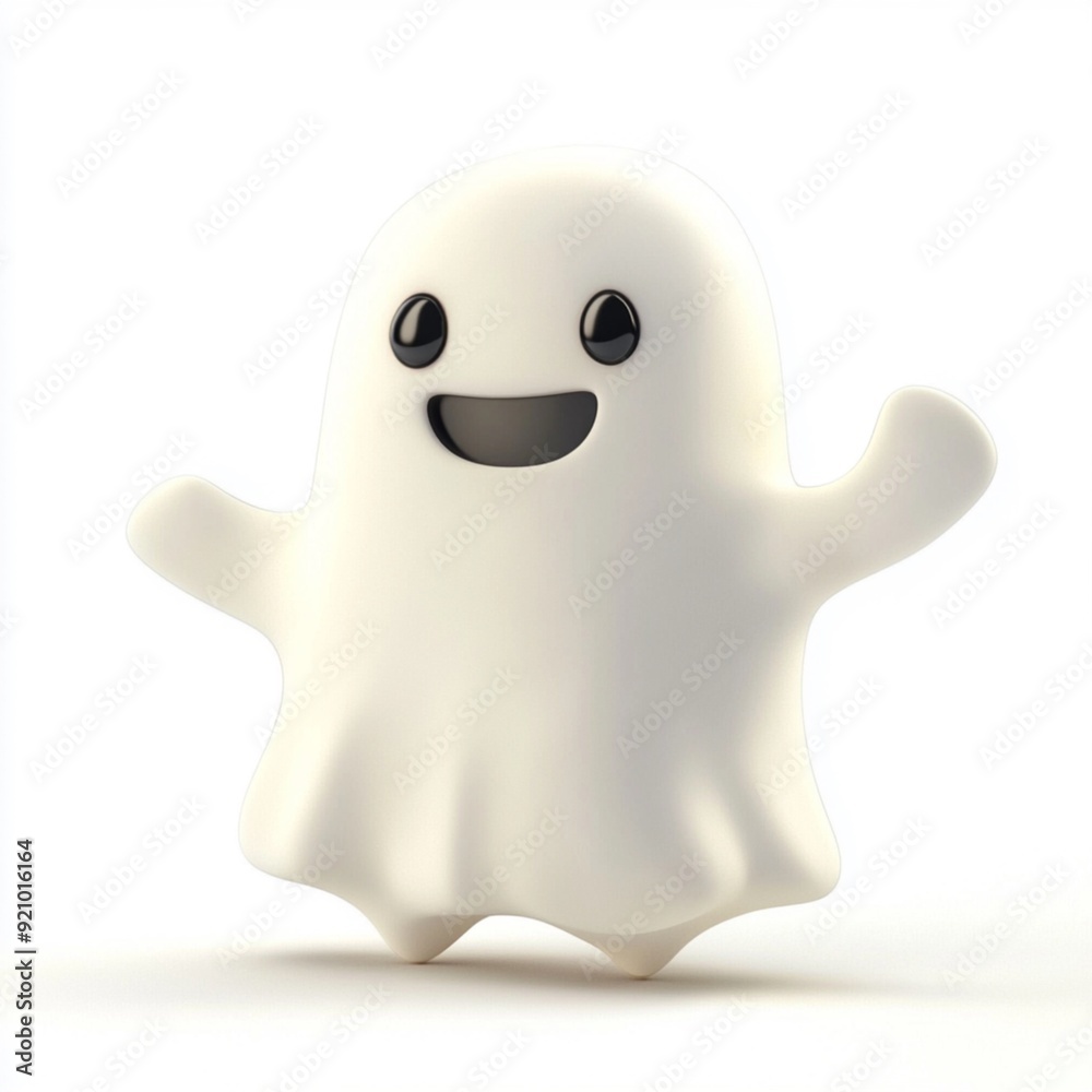 3D Cartoon Cute Funny Ghost 3D Cartoon Cute Funny Ghost