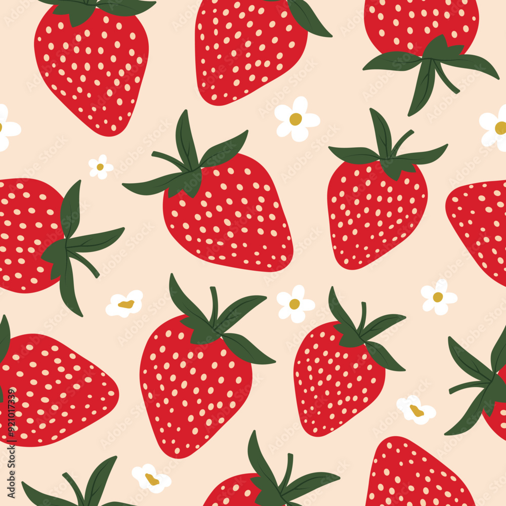 Seamless Strawberry Pattern in vector Seamless Strawberry Pattern in vector