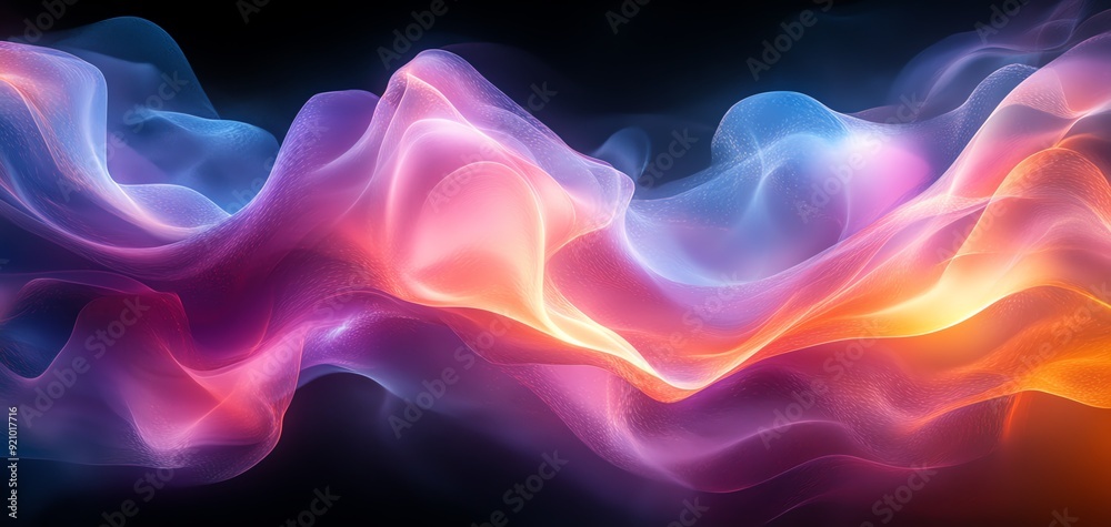 Abstract colorful smoke waves background Abstract colorful smoke waves background