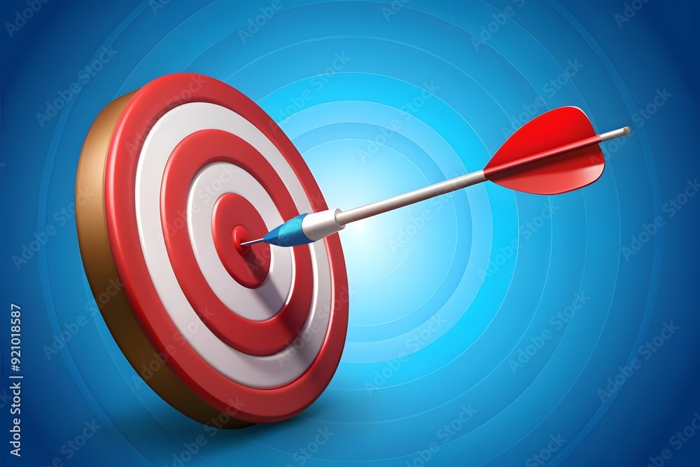Beautiful realistic red and white archery targets on white background. Beautiful realistic red and white archery targets on white background.