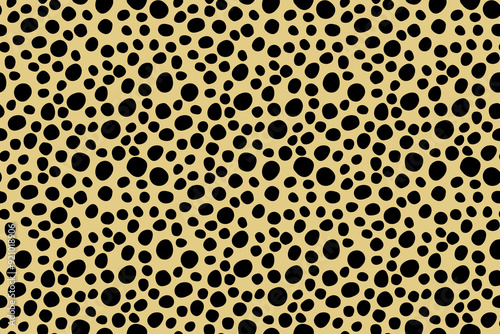 Small dash pattern. Seamless minimal dash pattern, small elements on yellow background.