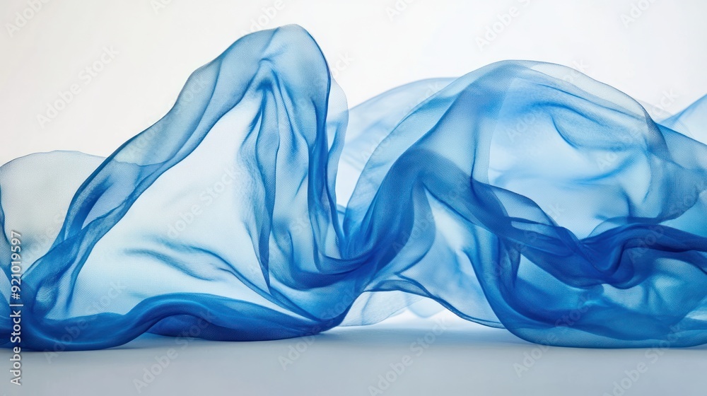 Abstract Blue Fabric Draped Abstract Blue Fabric Draped