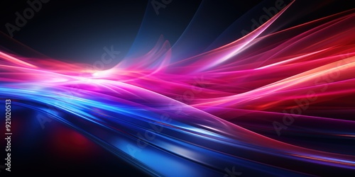 Abstract glowing lines in pink and blue shades.