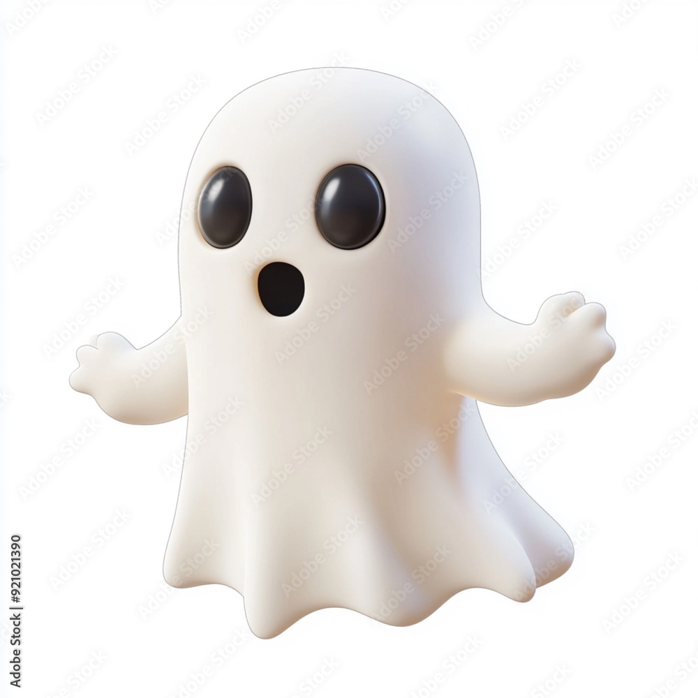 3D Cartoon Cute Funny Ghost 3D Cartoon Cute Funny Ghost