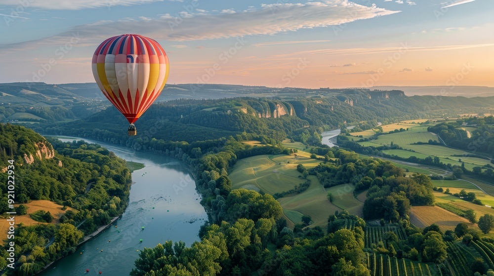 Obraz premium Romantic Hot Air Balloon Adventure