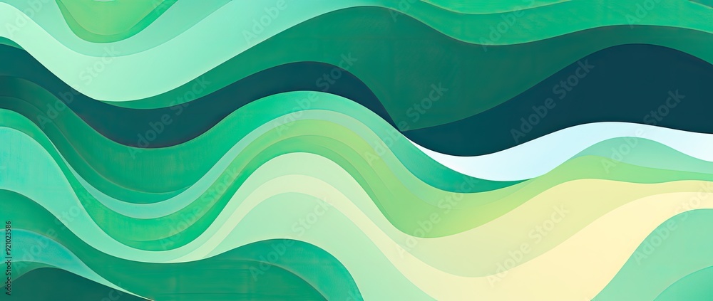 Abstract Green and Yellow Wave Background. Abstract Green and Yellow Wave Background.