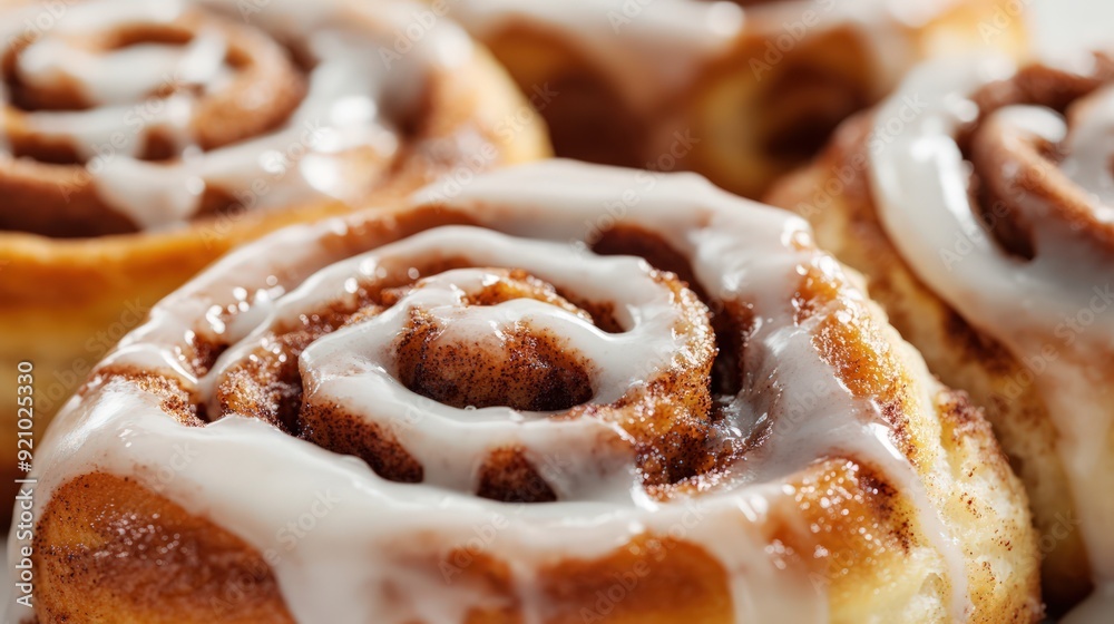 Close-up of Sweet Cinnamon Rolls Close-up of Sweet Cinnamon Rolls