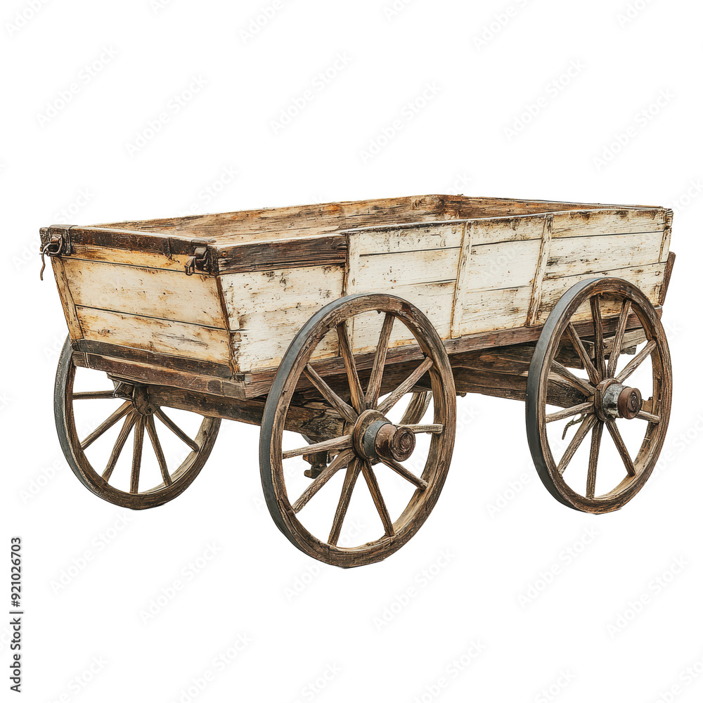 PNG Rustic wooden wagon with large wheels in daylight PNG Rustic wooden wagon with large wheels in daylight