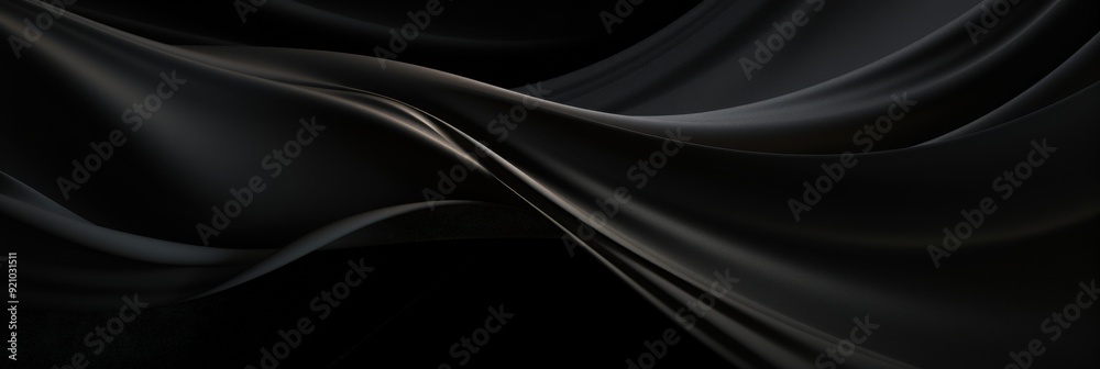 Abstract Black Fabric Drape Abstract Black Fabric Drape
