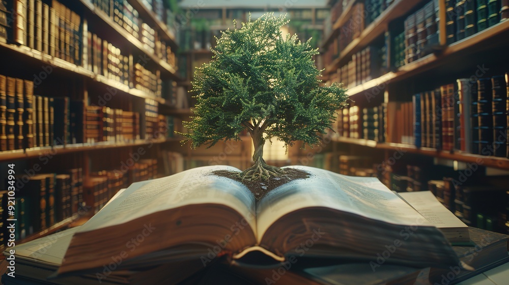 World philosophy day education concept with tree of knowledge planting ...