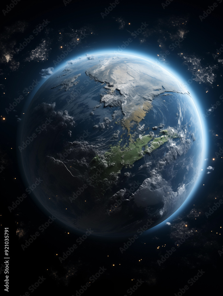 Blue Planet Earth in Space Background Blue Planet Earth in Space Background