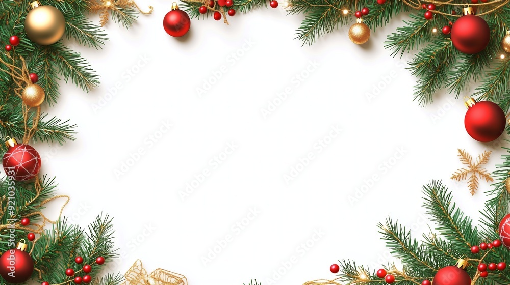 Design photo frame for Christmas with Christmas tree on a white background. Design photo frame for Christmas with Christmas tree on a white background.