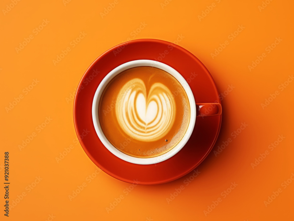 Generous Top view of coffee cup with realistic design Generous Top view of coffee cup with realistic design