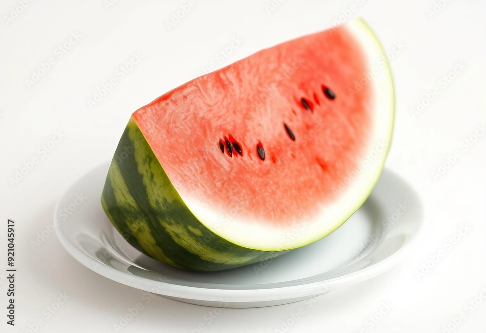 Close-up of organically grown cut watermelon with crimson seeds. Close-up of organically grown cut watermelon with crimson seeds.