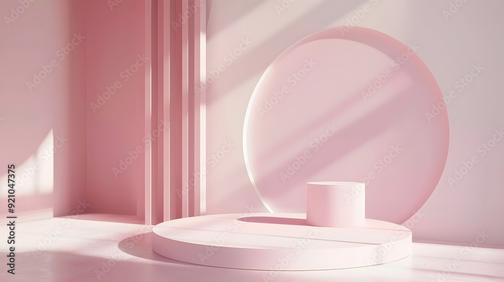 A pink background with a pink flower and a pink flower vase A pink background with a pink flower and a pink flower vase