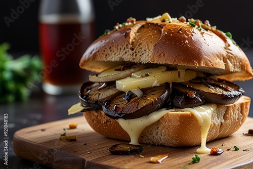 Mouth-watering American cheese Burger 