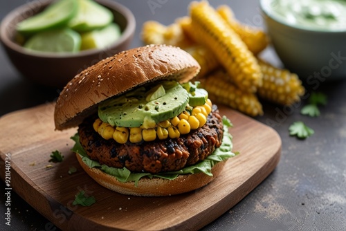 Mouth-watering American cheese Burger 