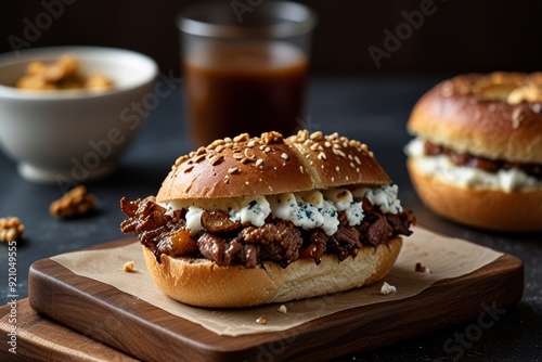 Mouth-watering American cheese Burger 