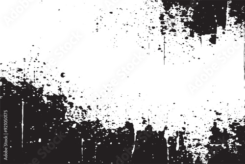 Wallpaper Mural Flat Design, Black and White, Distressed Texture, Background, Minimalist, Abstract Texture, Grunge, Monochrome, Vintage, Rough Texture, Patterned Background Torontodigital.ca