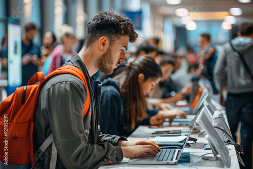 Students attending career fairs, professionals participating in continuing education courses, individuals exploring new career paths, lifelong learners pursuing knowledge