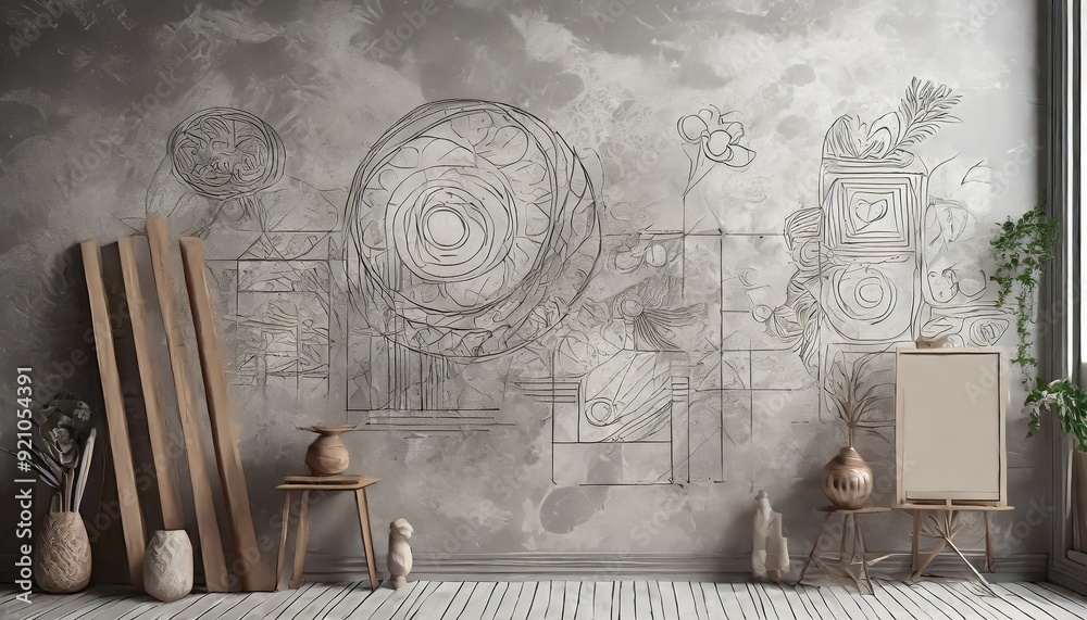 Obraz premium drawing on the wall