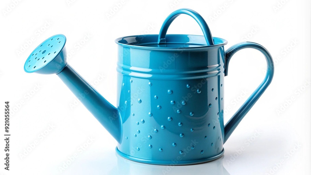 A Classic Watering Can Adorned with Dewdrops  AI generated