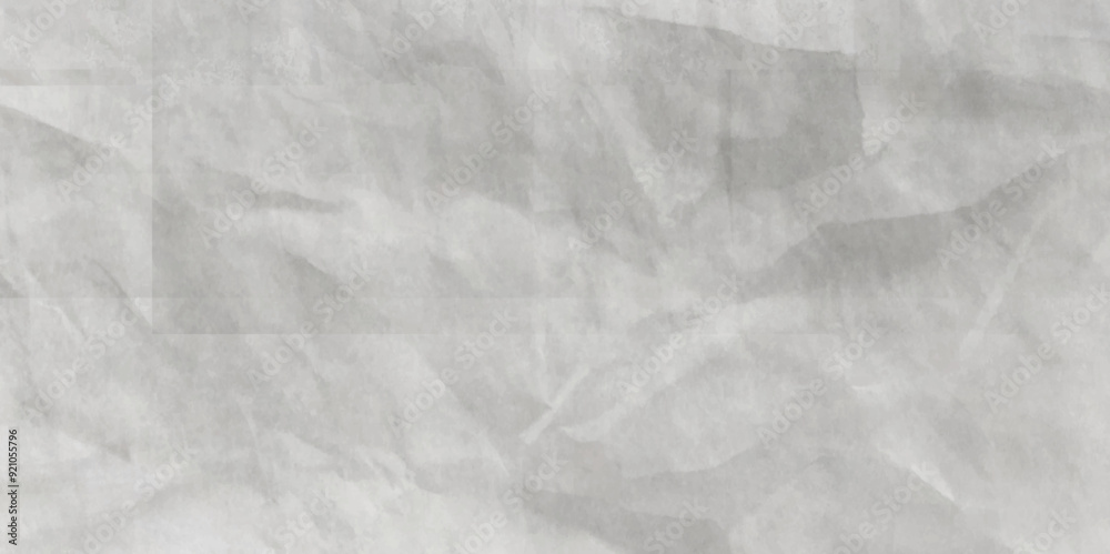 Naklejka premium White wrinkly backdrop paper background. white colored grunge crumpled crushed paper horizontal vector backgrounds. creased recycle paper texture. Paper texture Crumpled White. Top view.