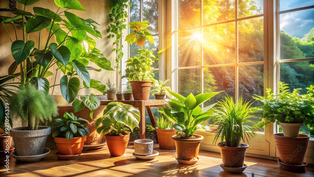 Sun-Dappled Greenery: A Tapestry of Light and Life  Generative AI